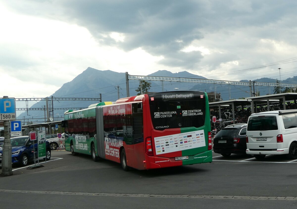 (255'861) - STI Thun - Nr. 713/BE 433'713 - Mercedes am 3. Oktober 2023 beim Bahnhof Thun