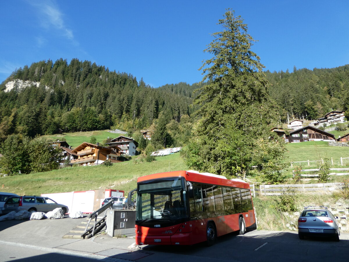 (255'882) - AFA Adelboden - Nr. 55/BE 611'055 - Scania/Hess am 6. Oktober 2023 in Adelboden, Vorschwand