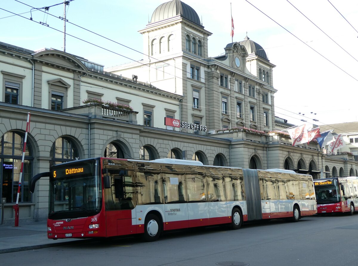 (255'979) - SW Winterthur - Nr. 365/ZH 760'365 - MAN am 7. Oktober 2023 beim Hauptbahnhof Winterthur