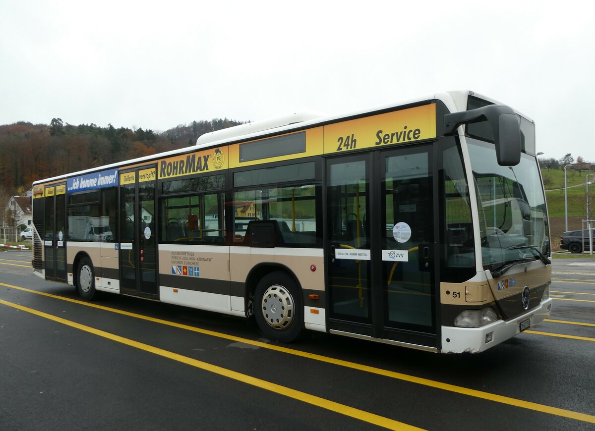 (257'112) - AZZK Zollikon - Nr. 51/ZH 627'751 - Mercedes am 18. November 2023 in Winterthur, Daimler Buses