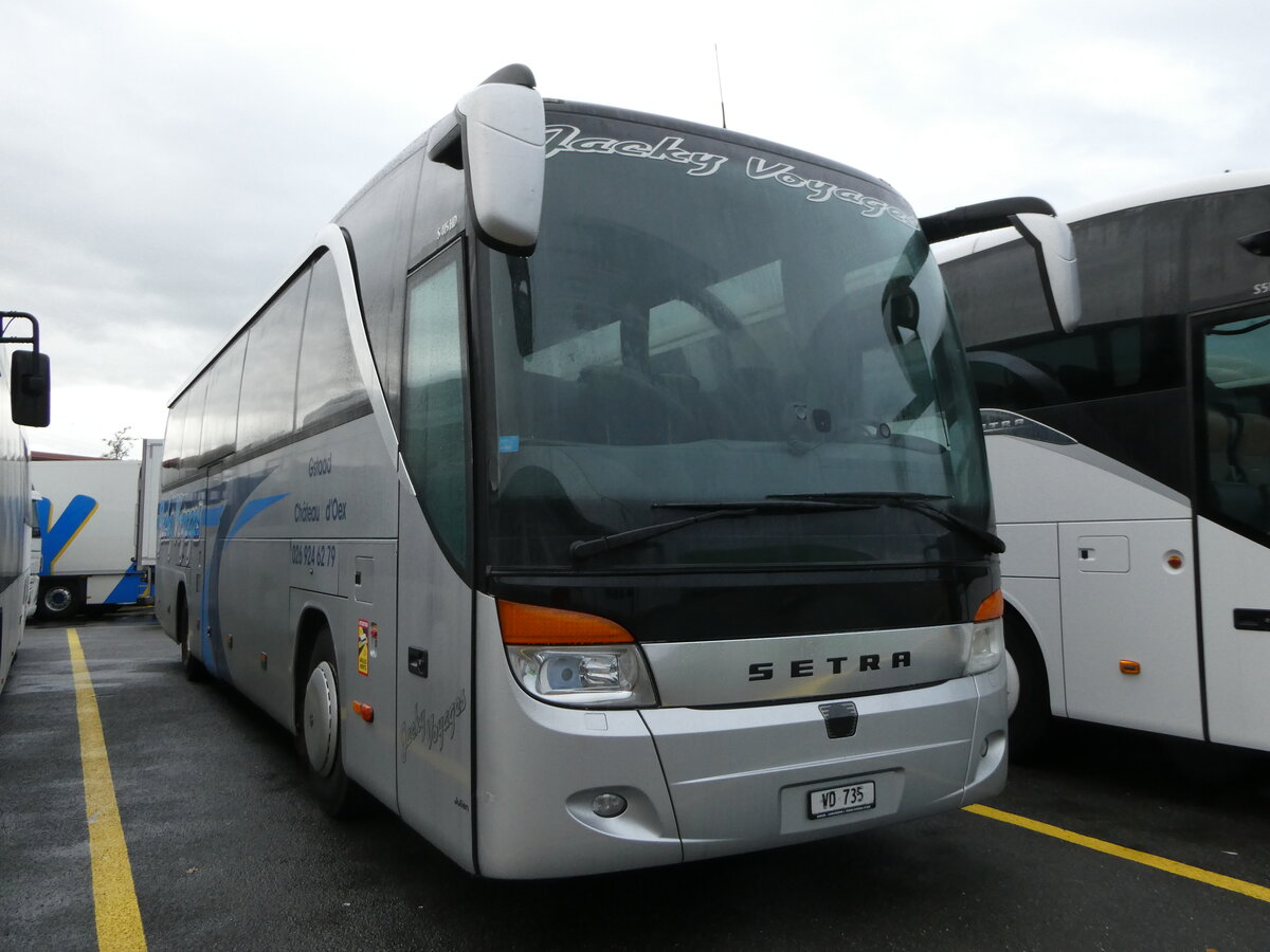 (257'166) - Jacky Voyages, Chteau-d'Oex - VD 735 - Setra am 19. November 2023 in Kerzers, Interbus