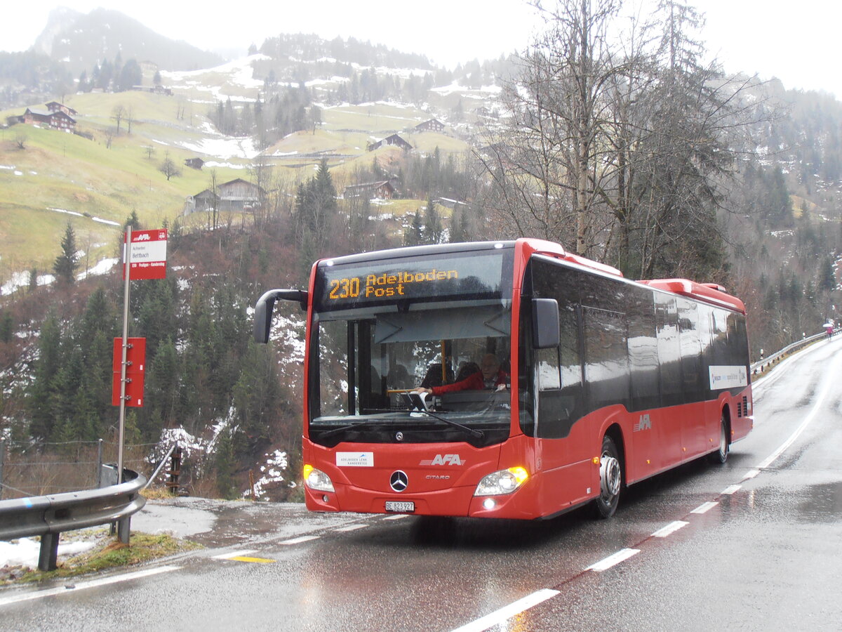 (257'610) - AFA Adelboden - Nr. 97/BE 823'927 - Mercedes am 12. Dezember 2023 in Achseten, Bettbach