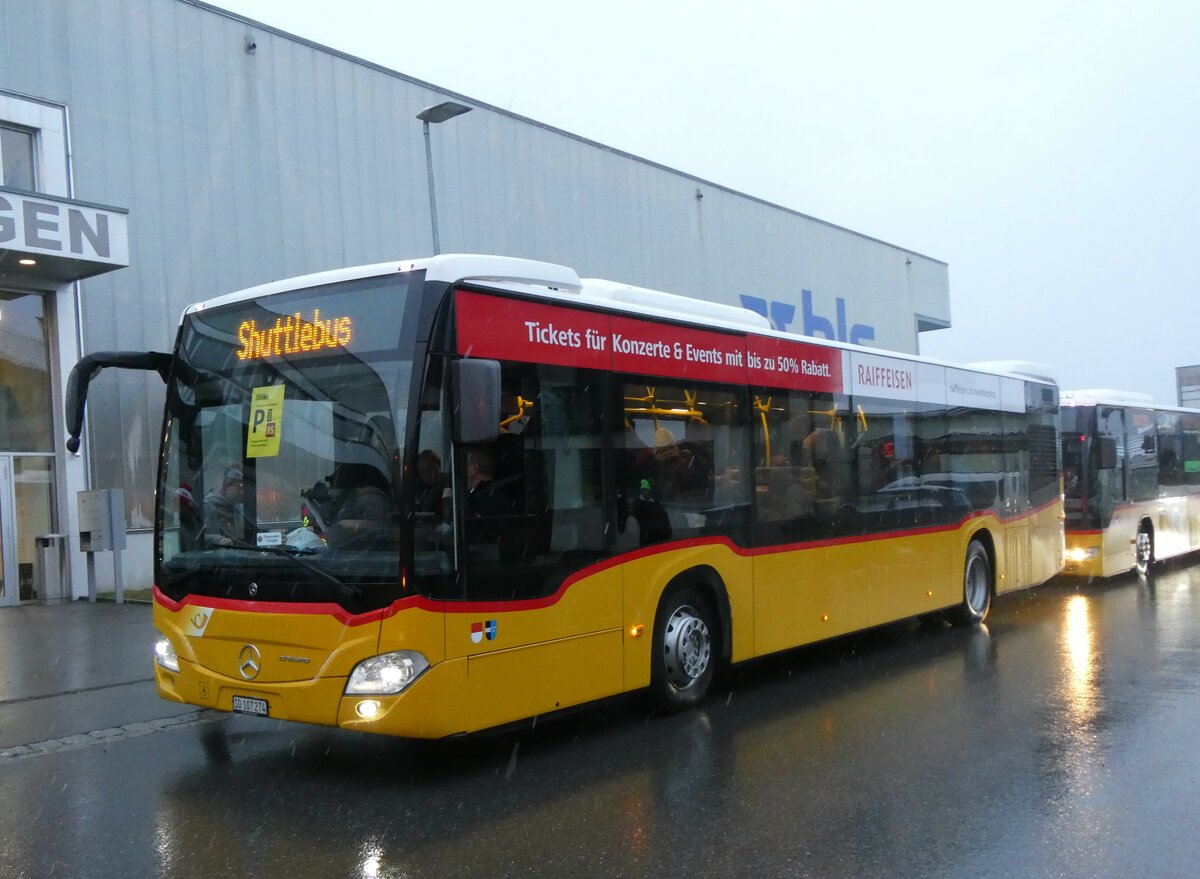 (258'180) - Wyss, Boningen - SO 107'274/PID 11'702 - Mercedes am 6. Januar 2024 beim Bahnhof Frutigen