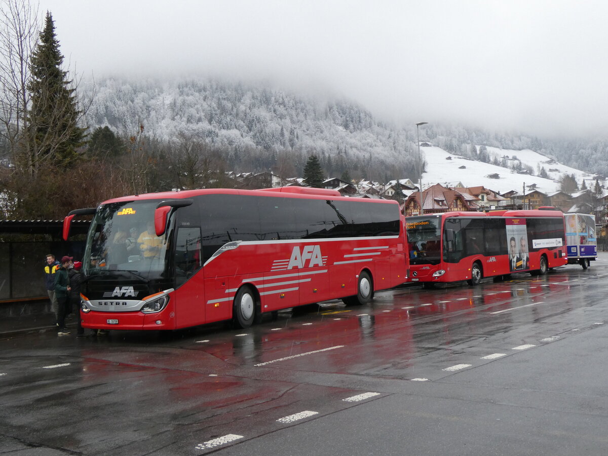 (258'446) - AFA Adelboden - Nr. 26/BE 26'708 - Setra am 6. Januar 2024 beim Bahnhof Frutigen