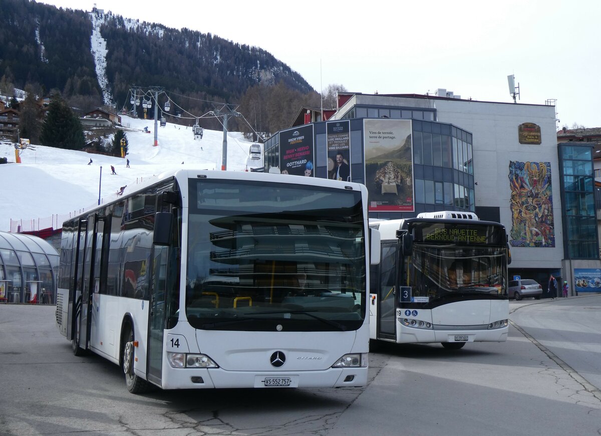 (259'351) - Lathion, Sion - Nr. 14/VS 552'757 - Mercedes (ex SB Schaffhausen Nr. 28) am 16. Februar 2024 in Haute-Nendaz, Tlcabine