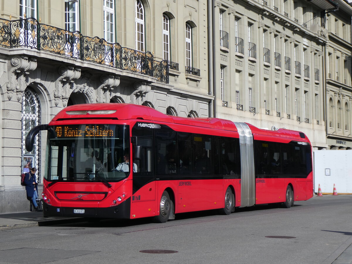 (259'821) - Bernmobil, Bern - Nr. 871/BE 832'871 - Volvo am 29. Februar 2024 in Bern, Bundesplatz