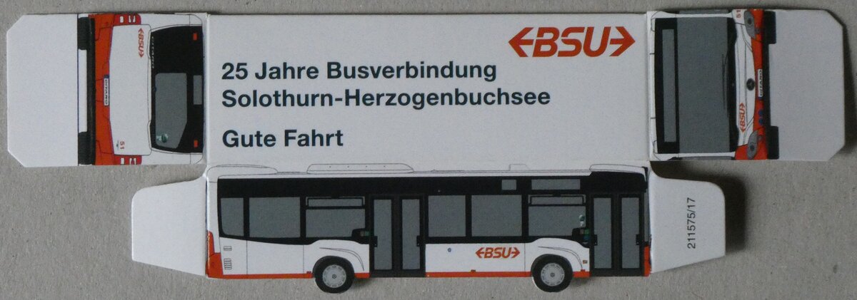 (260'184) - Camille Bloch-Schokolade als kleiner Bastelbogen mit BSU-Mercedes Citaro am 8. Mrz 2024 in Thun