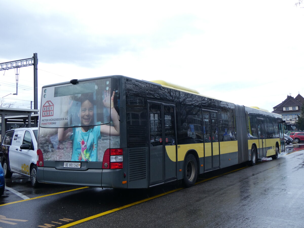 (260'581) - STI Thun - Nr. 140/BE 801'140 - MAN am 21. Mrz 2024 in Thun, CarTerminal