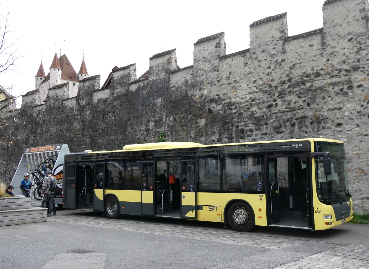 (261'080) - STI Thun - Nr. 152/BE 801'152 - MAN am 7. April 2024 in Thun, Berntorplatz