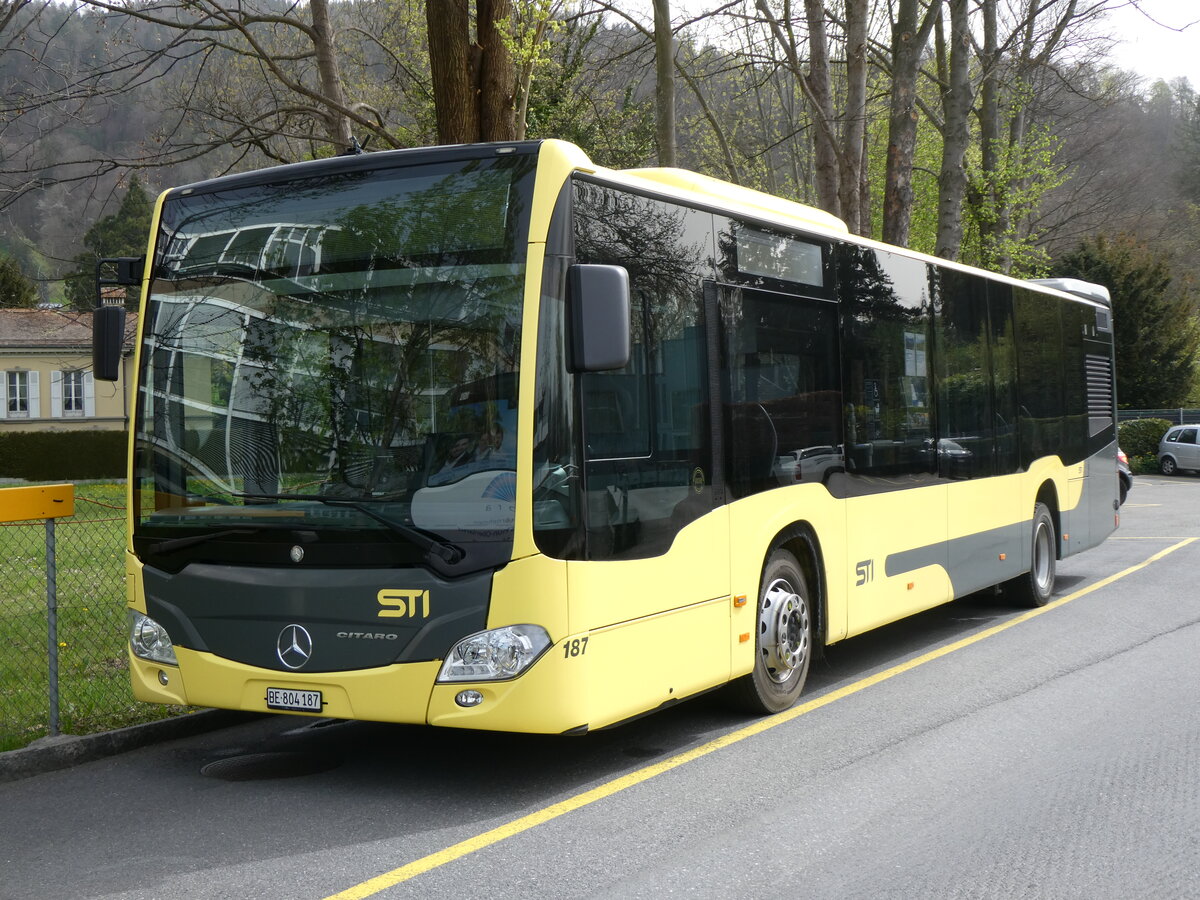 (261'084) - STI Thun - Nr. 187/BE 804'187 - Mercedes am 8. April 2024 bei der Schifflndte Thun