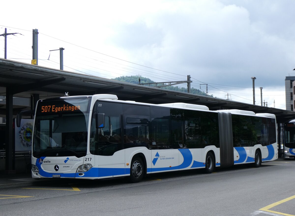 (262'410) - BOGG Wangen b.O. - Nr. 217/SO 112'464 - Mercedes am 16. Mai 2024 beim Bahnhof Olten