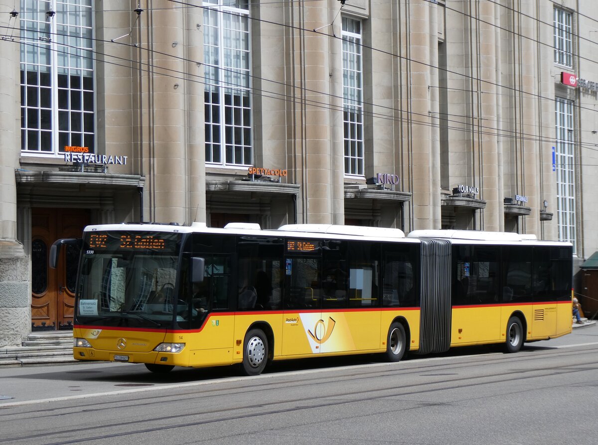 (262'836) - Eurobus, Arbon - Nr. 14/TG 239'027/PID 5330 - Mercedes am 24. Mai 2024 beim Bahnhof St. Gallen