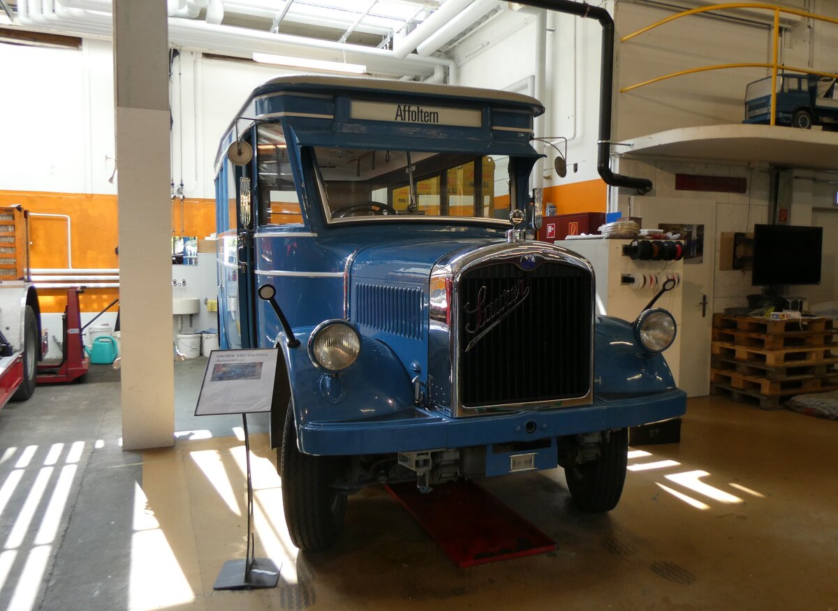 (262'963) - Oldtimer Club Saurer, Arbon - Nr. 45 - Saurer/Tscher (ex VBZ Zrich Nr. 45; ex Firma in Spreitenbach; ex VBZ Zrich Nr. 245; ex VBZ Zrich Nr. 45) am 25. Mai 2024 in Arbon, Saurermuseum