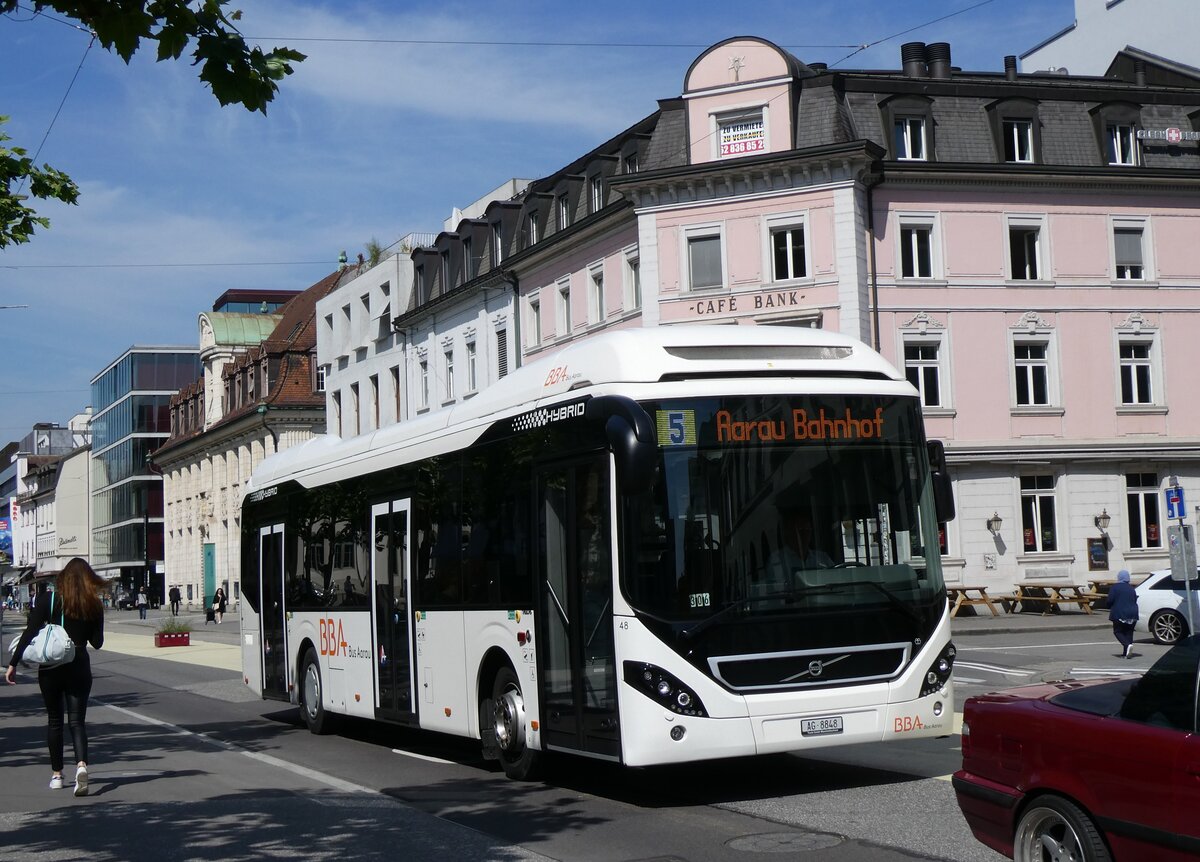 (263'399) - BBA Aarau - Nr. 48/AG 8848 - Volvo am 6. Juni 2024 beim Bahnhof Aarau