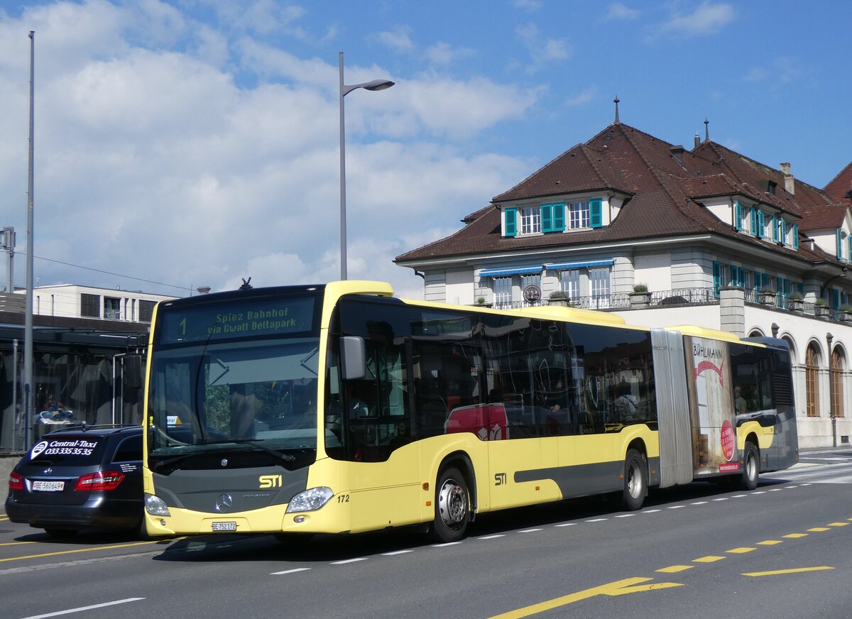 (263'669) - STI Thun - Nr. 172/BE 752'172 - Mercedes am 13. Juni 2024 beim Bahnhof Thun
