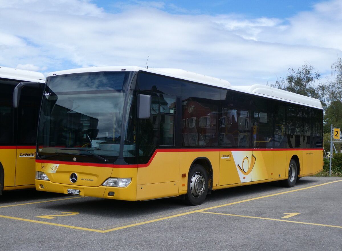 (263'743) - CarPostal Ouest - VD 335'330/PID 4643 - Mercedes am 16. Juni 2024 in Yverdon, Garage