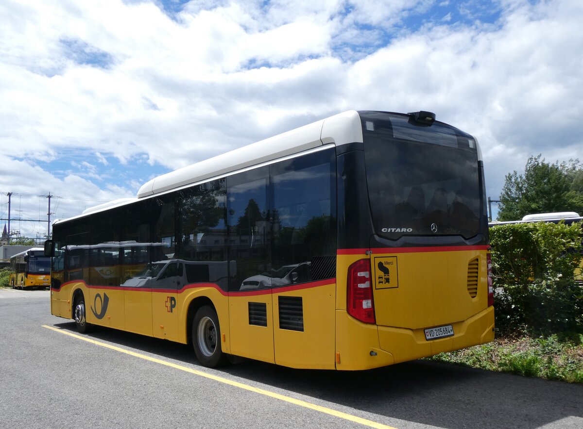 (263'751) - CarPostal Ouest - VD 205'684/PID 10'796 - Mercedes am 16. Juni 2024 in Yverdon, Garage