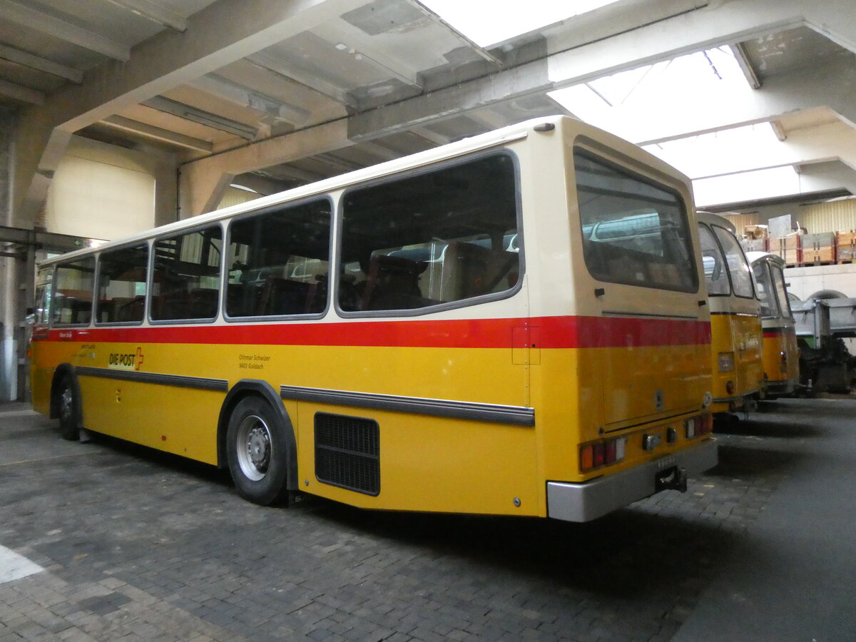 (264'042) - Oldtimer Club Saurer, Arbon - Saurer/Tscher (ex Schwizer, Goldach Nr. 2) am 27. Juni 2024 in Arbon, Saurermuseum Depot