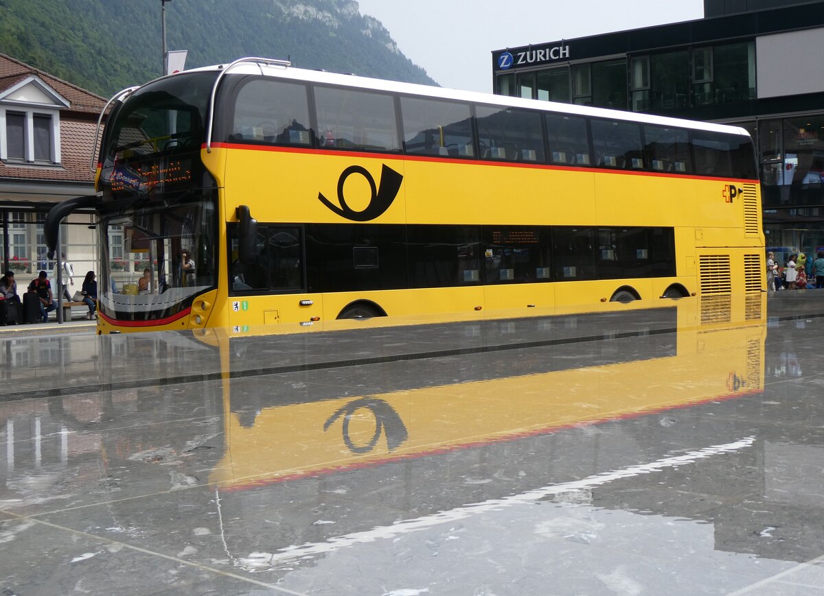 (264'108) - PostAuto Ostschweiz - SG 443'911/PID 11'038 - Alexander Dennis am 29. Juni 2024 beim Bahnhof Interlaken Ost (Teilaufnahme)