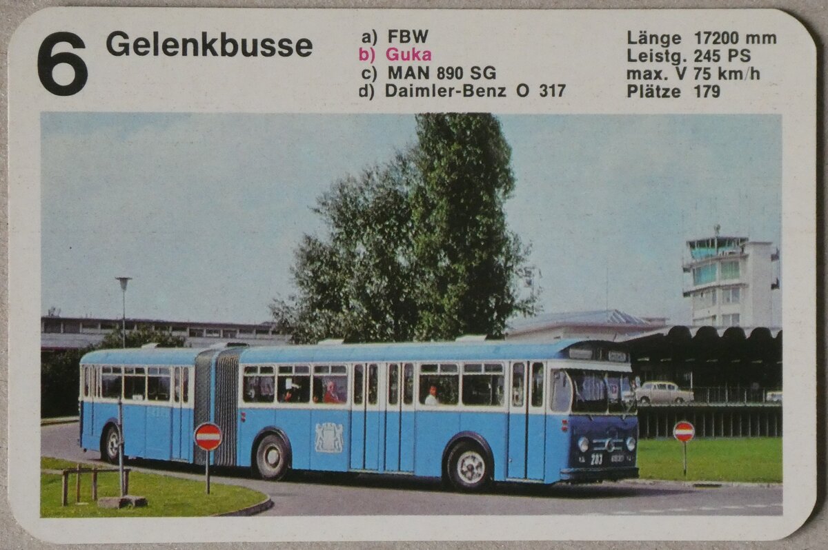 (264'226) - Quartett-Spielkarte mit VBZ Nr. 283 am 30. Juni 2024 in Thun