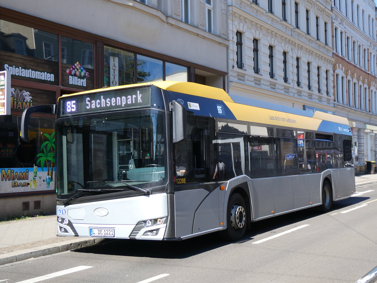 (264'434) - LVB Leipzig - Nr. 12'288/L-DE 1221 - Solaris am 9. Juli 2024 in G.-Schumann-/Lindenthaler Strasse