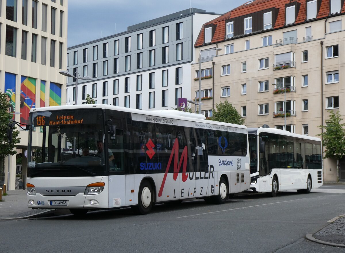 (264'626) - Auto-Webel, Delitzsch - TDO-W 938 - Setra am 10. Juli 2024 beim Hauptbahnhof Leipzig