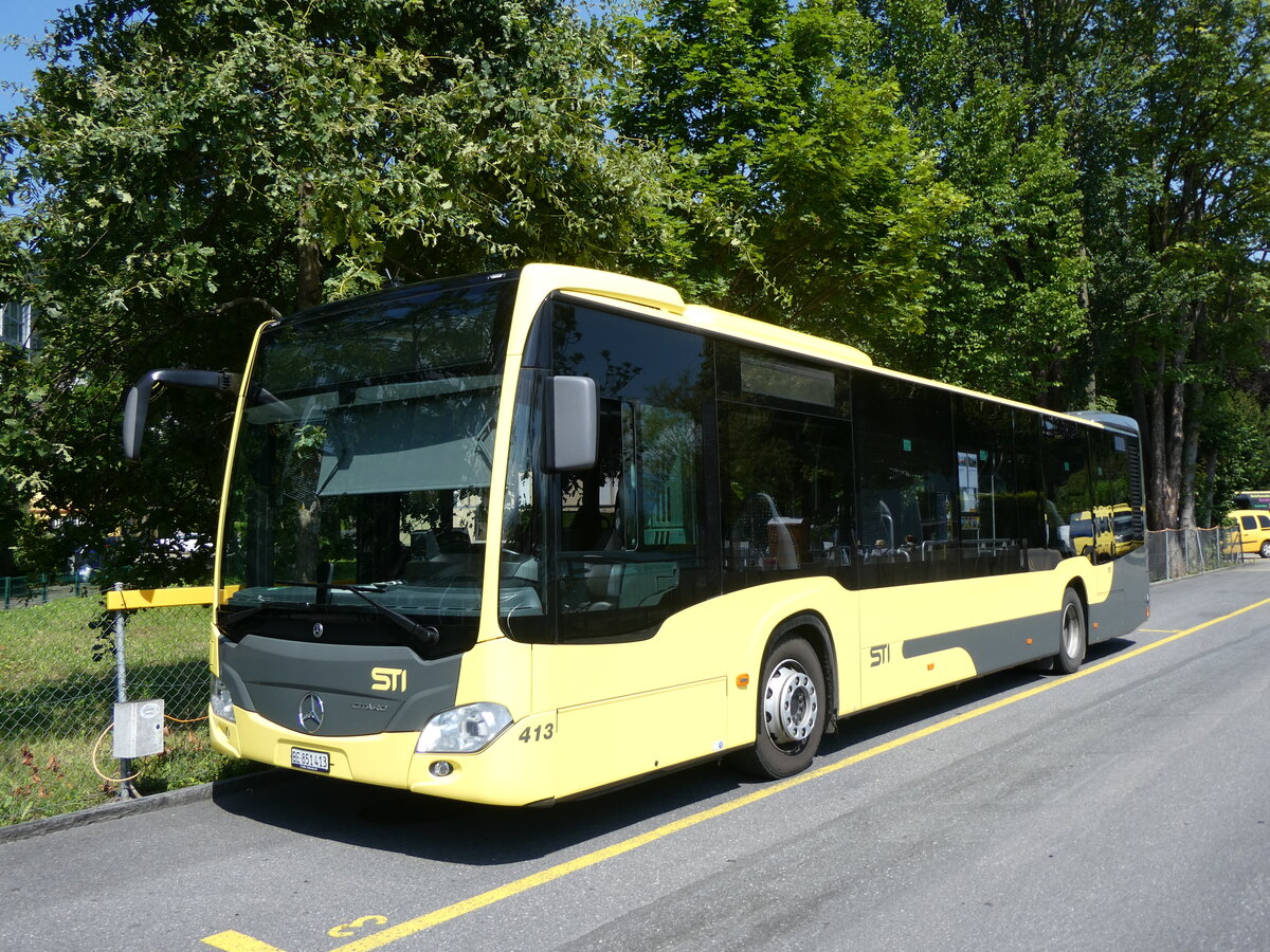 (264'878) - STI Thun - Nr. 413/BE 851'413 - Mercedes am 18. Juli 2024 bei der Schifflndte Thun