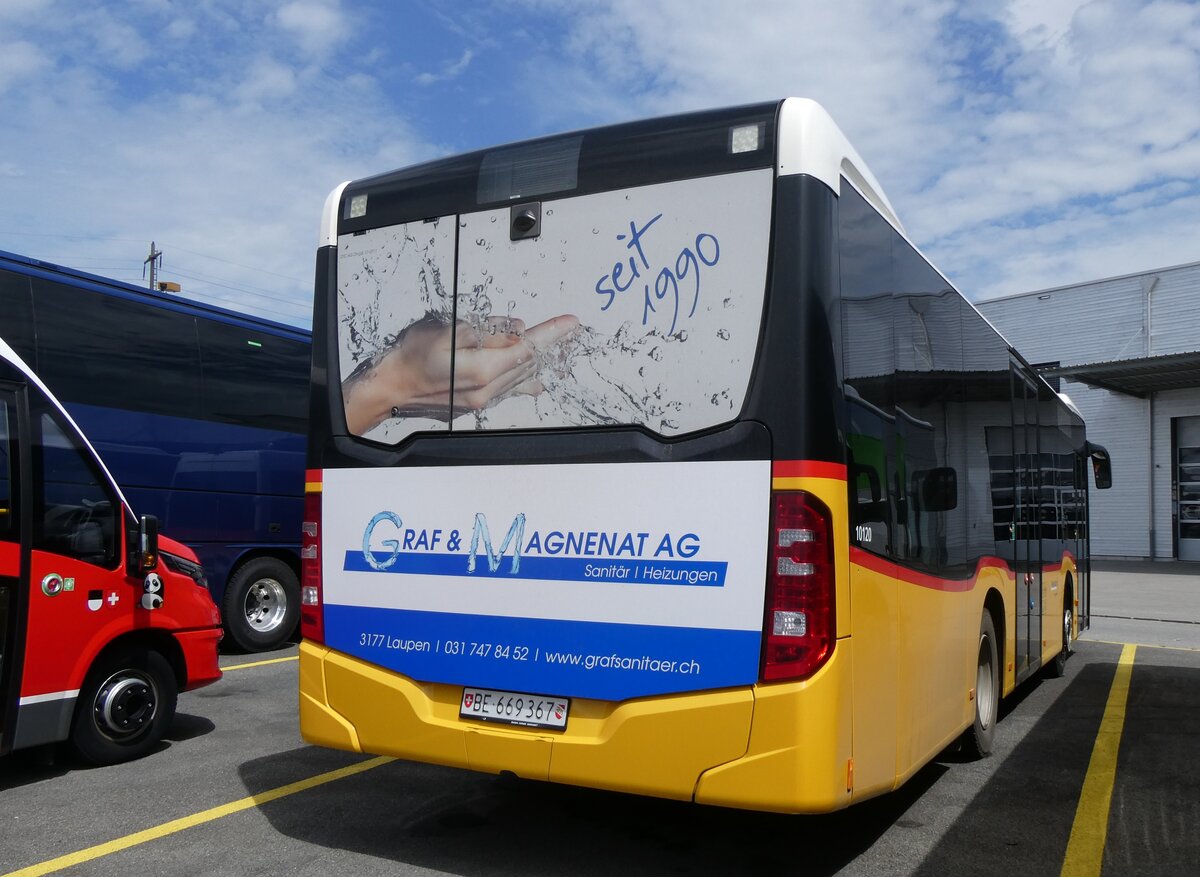 (264'934) - PostAuto Bern - Nr. 14/BE 669'367/PID 10'120 - Mercedes (ex Thepra, Stans Nr. 20) am 21. Juli 2024 in Kerzers, Interbus