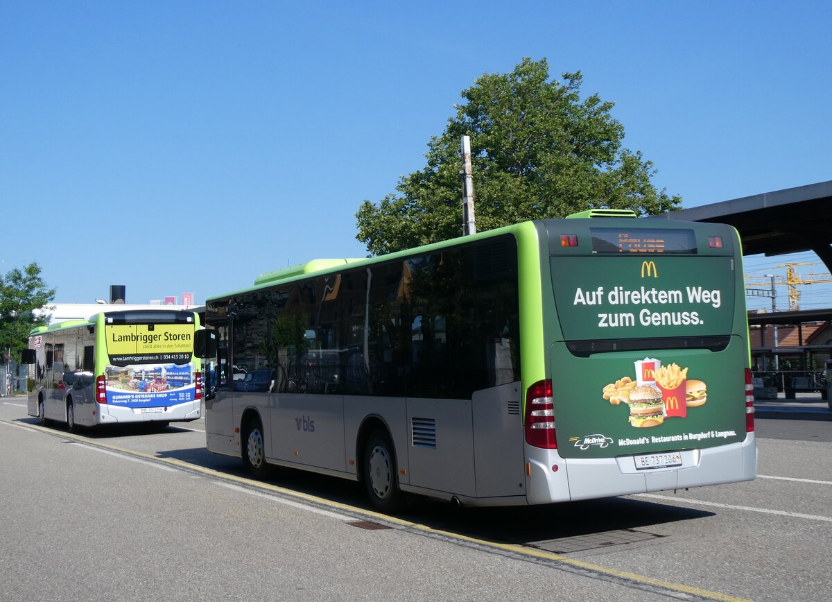 (264'985) - Busland, Burgdorf - Nr. 206/BE 737'206 - Mercedes am 25. Juli 2024 beim Bahnhof Burgdorf