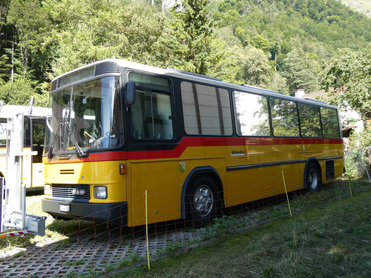 (265'623) - Bchi, Wil - TG 44'951 - NAW/Hess (ex Kng, Beinwil PID 952; ex Voegtlin-Meyer, Brugg Nr. 79) am 13. August 2024 in Meiringen, Postgarage