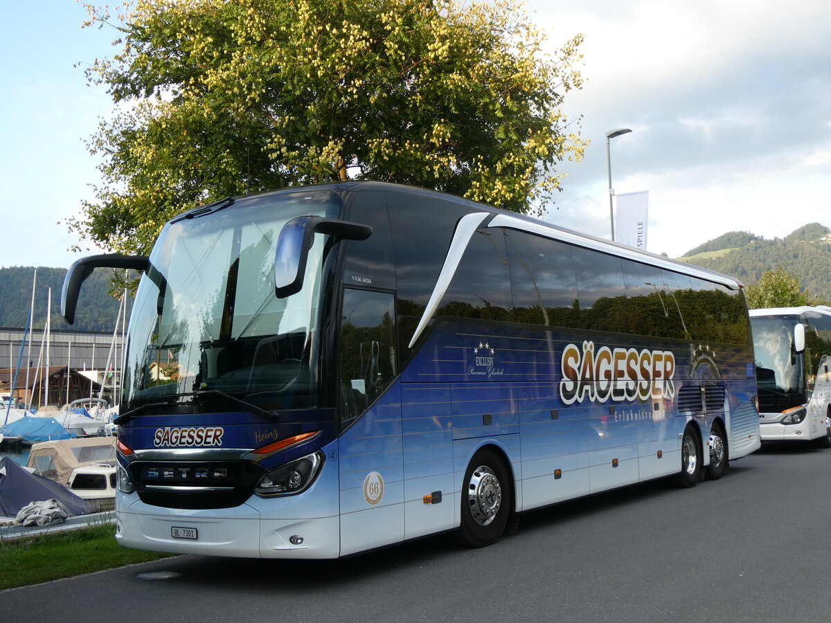 (266'083) - Sgesser, Wintersingen - Nr. 4/BL 7301 - Setra am 20. August 2024 in Thun, Strandbad