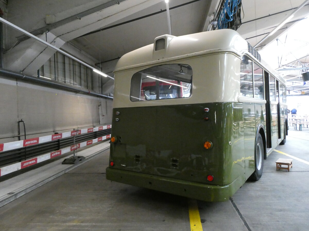 (266'973) - SVB Bern (Bernmobil histoique) - Nr. 50 - Saurer/Gangloff am 14. September 2024 in Bern, Garage Europaplatz 