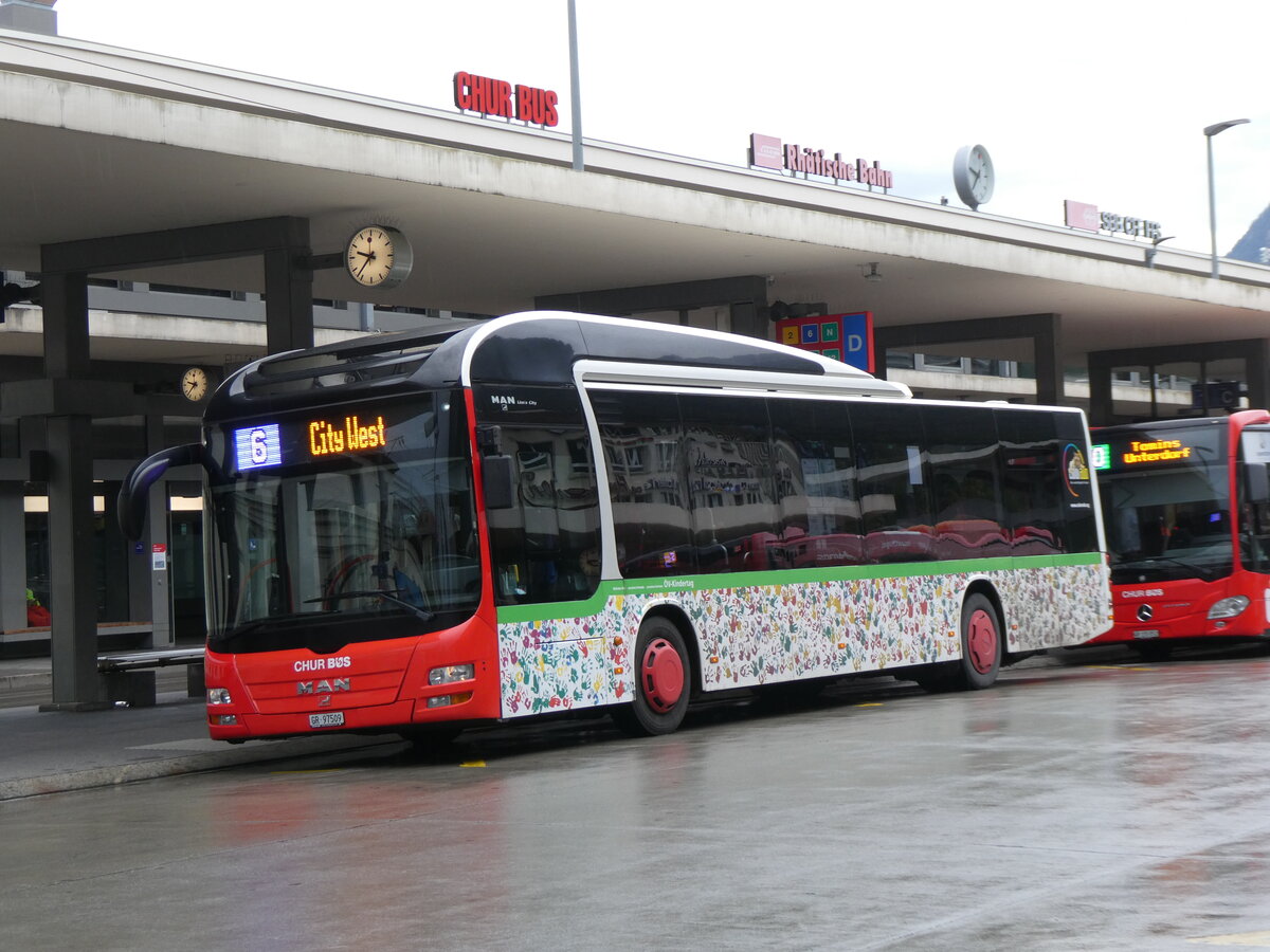 (267'852) - Chur Bus, Chur - Nr. 9/GR 97'509 - MAN am 8. Oktober 2024 beim Bahnhof Chur