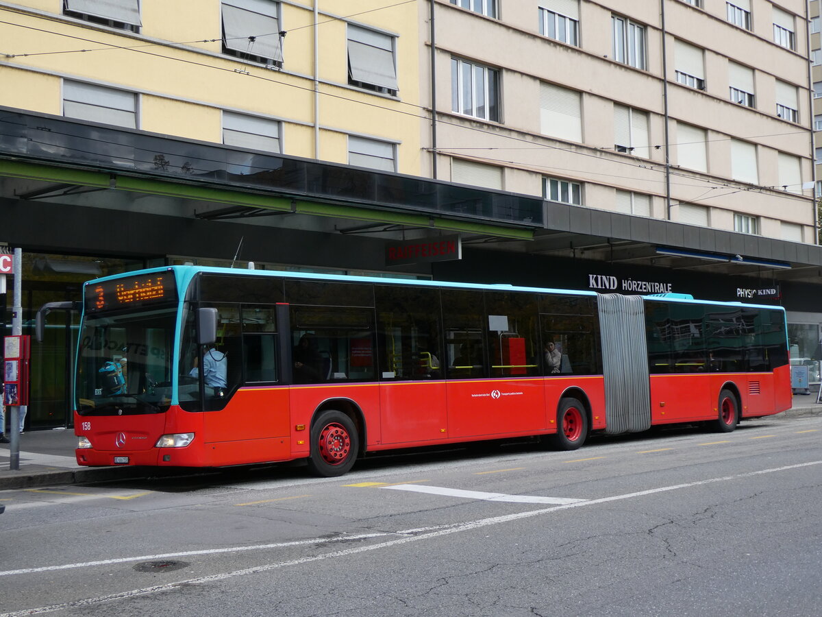 (267'943) - VB Biel - Nr. 158/BE 666'158 - Mercedes am 11. Oktober 2024 beim Bahnhof Biel