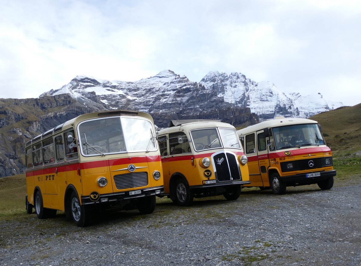 (268'115) - Schmid, Thrishaus - Nr. 9/BE 26'105 - Saurer/R&J (ex Geiger, Adelboden Nr. 9) am 12. Oktober 2024 auf dem Bundlger