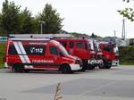 Ein paar Fahrzeuge der Sassnitzer Feuerwehr: VW Crafter, MB 1124 und MAN Drehleiter in Sassnitz.