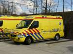 Mercedes-Benz 903.6 Rettungswagen.  Regionaal Ambulance Vervoer Hollands-Midden . Leiden, Niederlande 14-04-2013.