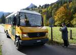 (268'041) - PostAuto Bern - BE 755'378/PID 5684 - Mercedes/Kuster am 12. Oktober 2024 in Kiental, Loosplattenalp