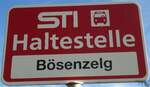 (137'055) - STI-Haltestellenschild - Tschingel, Bsenzelg - am 28.