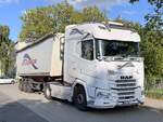 DAF XG Kippersattelzug in Goldberg.