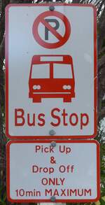 (191'284) - Bus-Haltestellenschild am 24.