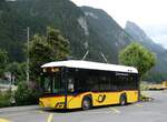 (264'350) - PostAuto Graubnden - GR 162'994/PID 12'082 - eSolaris am 6. Juli 2024 beim Bahnhof Saanen