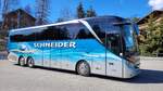 Setra S 515 HDH, SO 21723, Bahnhof Saanenmser, Schneider Reisen und Transport AG, Langendorf, Aufgenommen am 10. April 2022