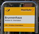 (259'502) - PostAuto-Haltestellenschild - Matten b.