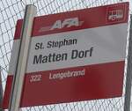 (200'646) - AFA-Haltestellenschild - St.