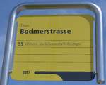 (153'949) - STI-Haltestellenschild - Thun, Bodmerstrasse - am 17.