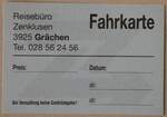 (263'163) - Zenklusen-Fahrkarte am 26.