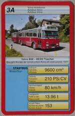 (263'956) - Quartett-Spielkarte mit SW Volvo/Hess B58 Nr. 301 am 23. Juni 2024 in Thun