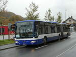 (256'610) - Domo, Glattbrugg - Nr. 7/SG 490'802 - Mercedes (ex VBZ Zrich Nr. 187; ex VZO Grningen Nr. 108) am 31. Oktober 2023 beim Bahnhof Schwanden