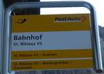 (157'896) - PostAuto-Haltestellenschild - St.